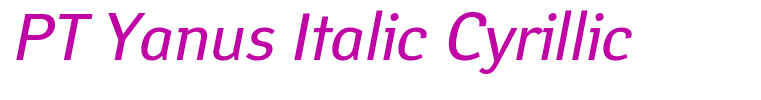 PT Yanus Italic Cyrillic